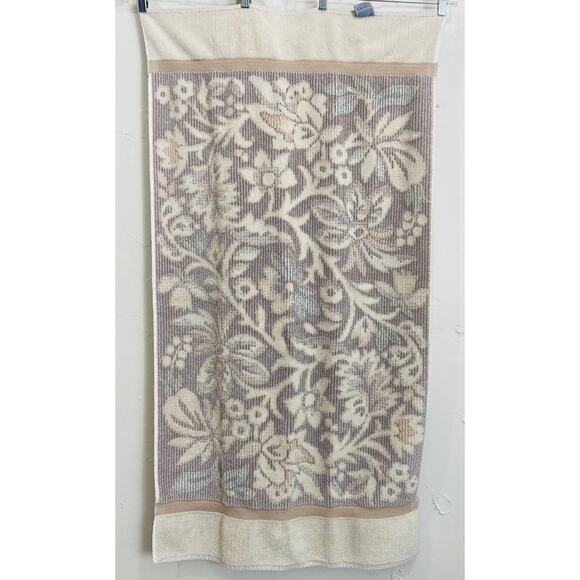3 Royal Velvet Fieldcrest Towels Floral Flower Pink Blue Cream Bath Body Hand Sp - Picture 4 of 10